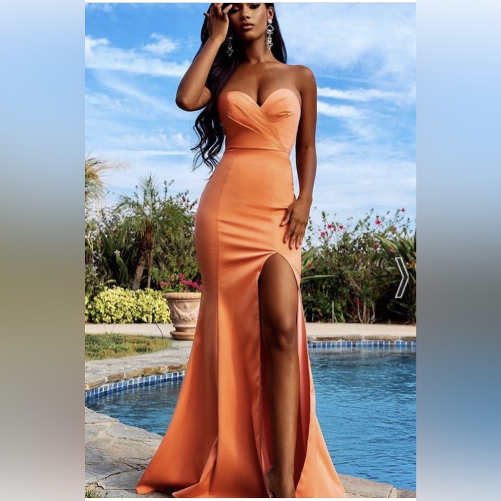 coral prom dress